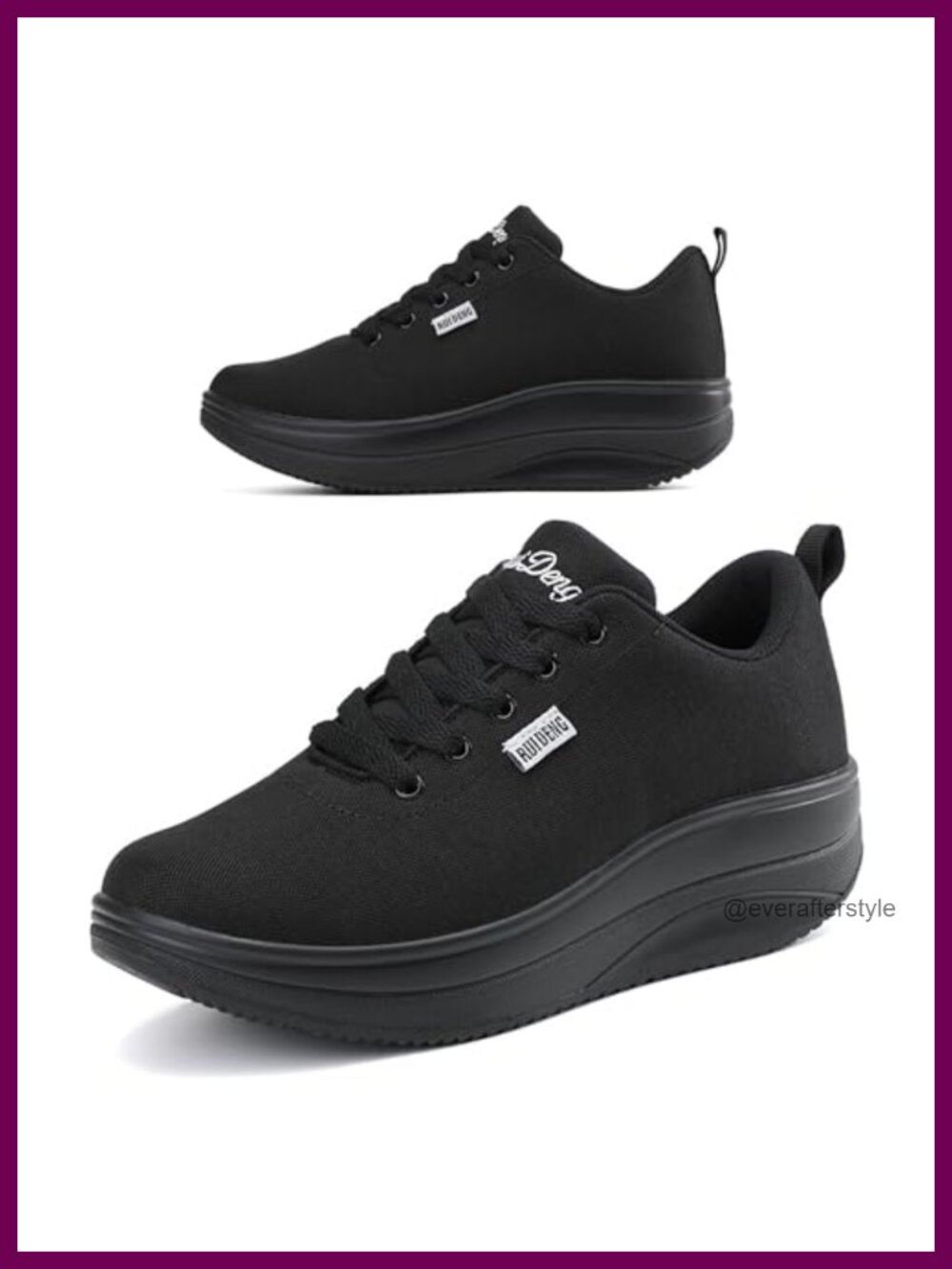 Women's Slip Resistant Walking Sneakers Breathable Mesh Cushioned 2 Inch Wedge
